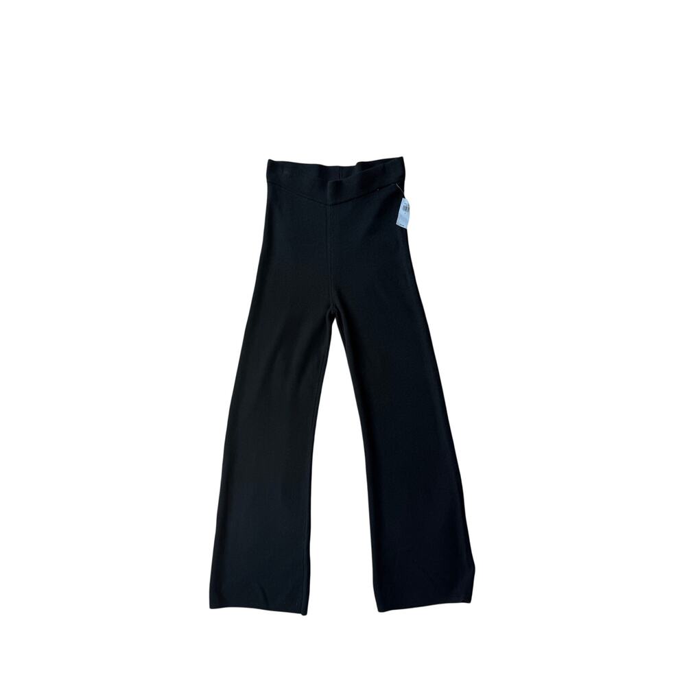 Old Navy NWT Elevated Comfo Wide Leg Sweater Pants Small Black Knit Lounge